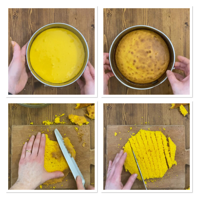 Roulé mimosa aux fraises