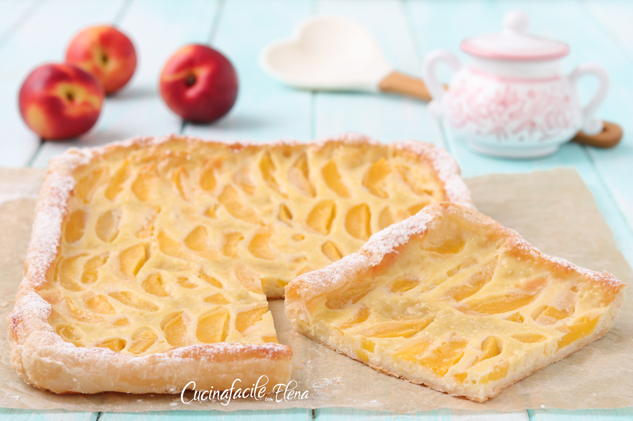 Tarte feuilletée aux pêches