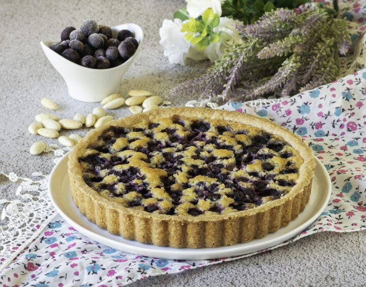 Tarte frangipane aux myrtilles