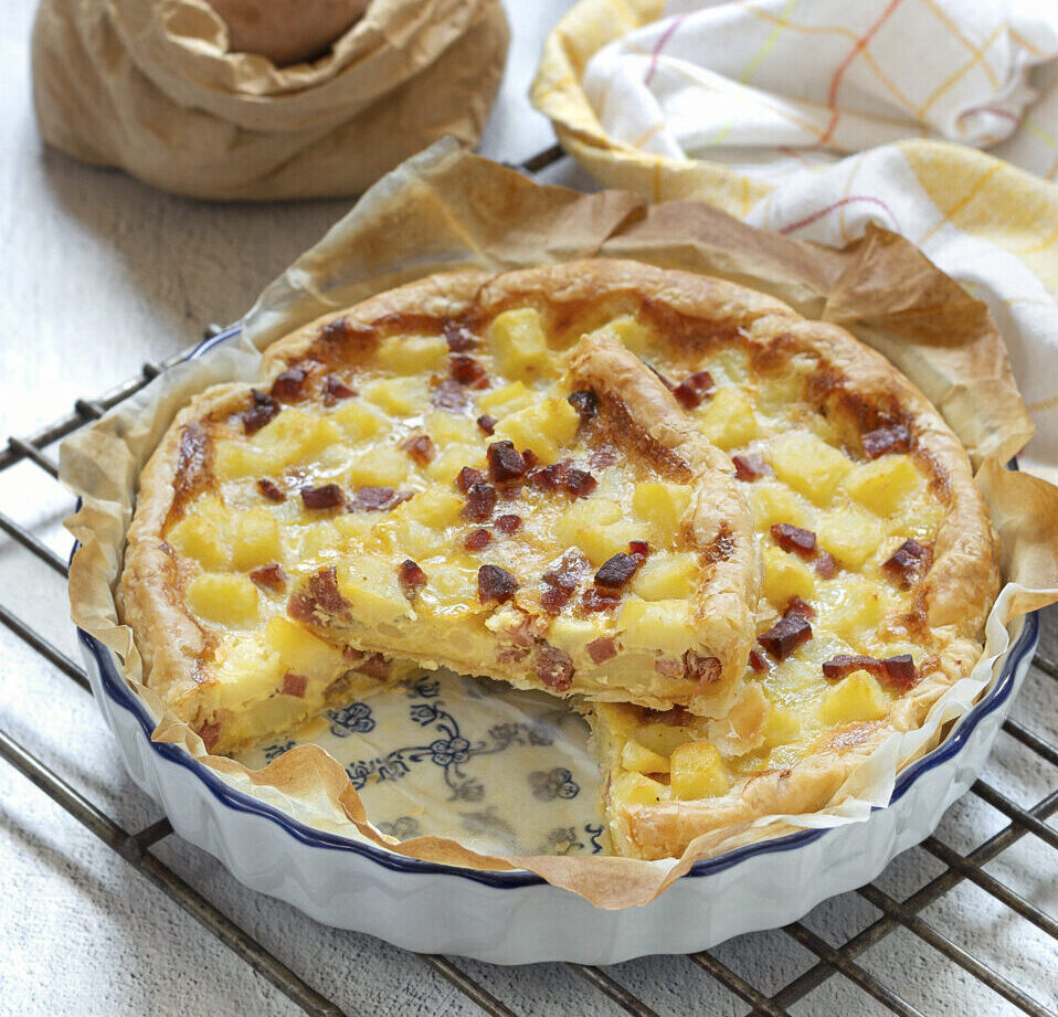 Tarte salée pommes de terre et pancetta