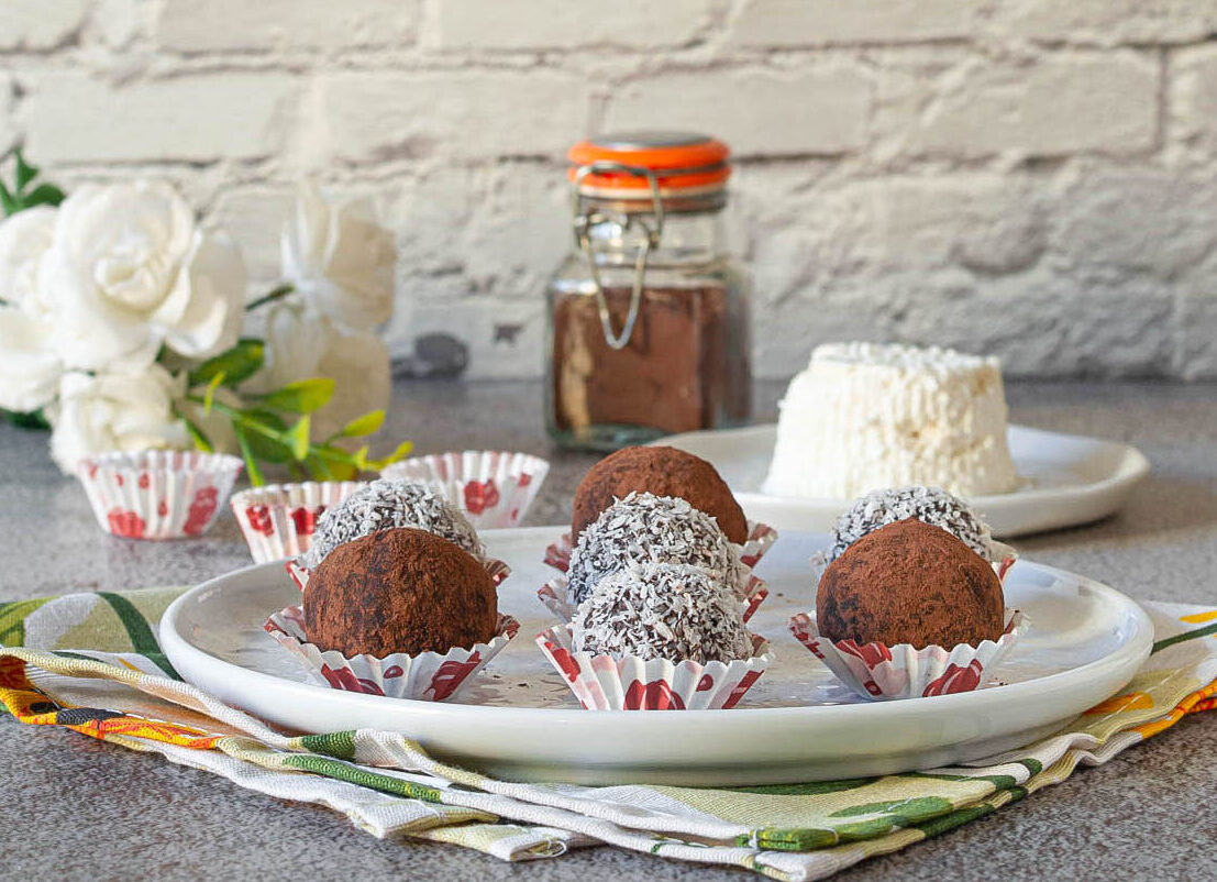 Truffes ricotta et noix de coco