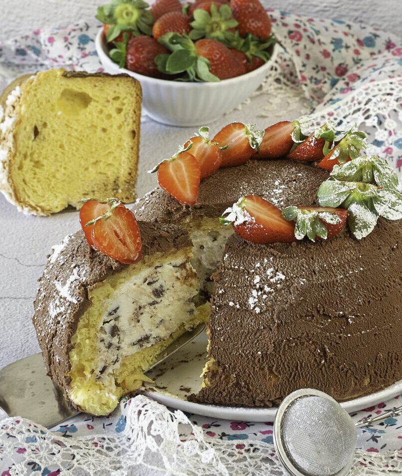 Zuccotto de Pâques à la ricotta et au chocolat