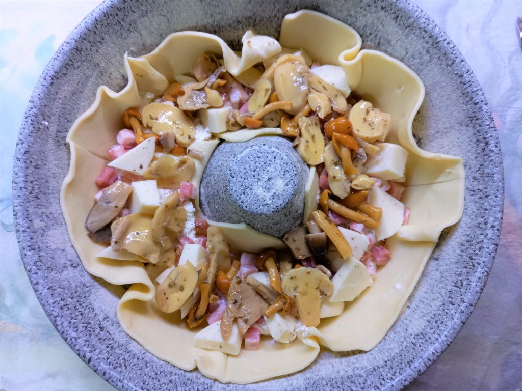 Couronne de Pâques tortano en pâte feuilletée