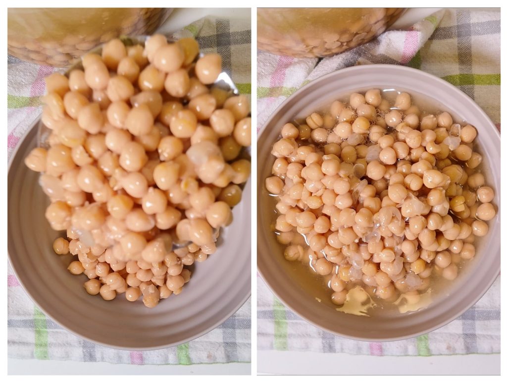 Contenants pour conserver les pois chiches cuits maison