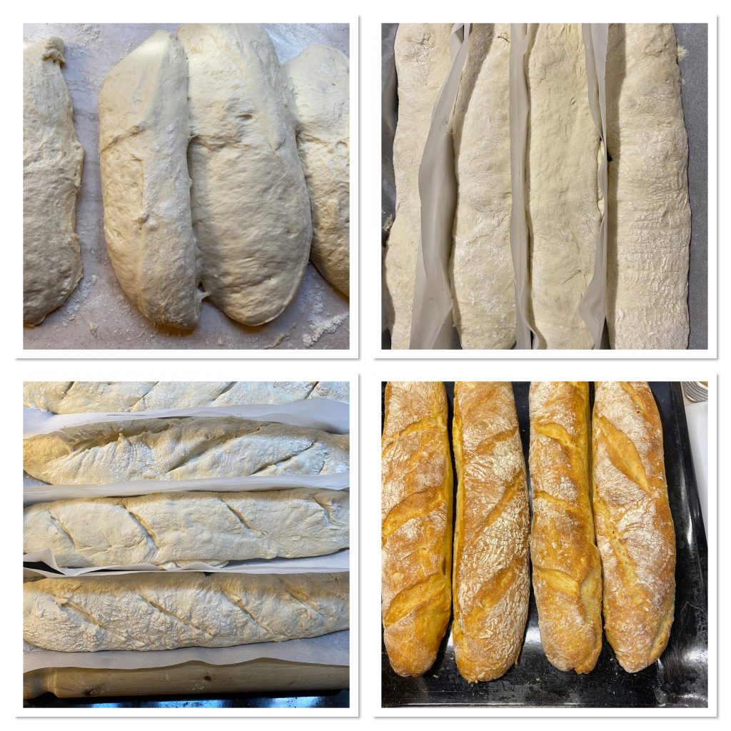 Baguettes françaises croustillantes à la levure de boulanger
