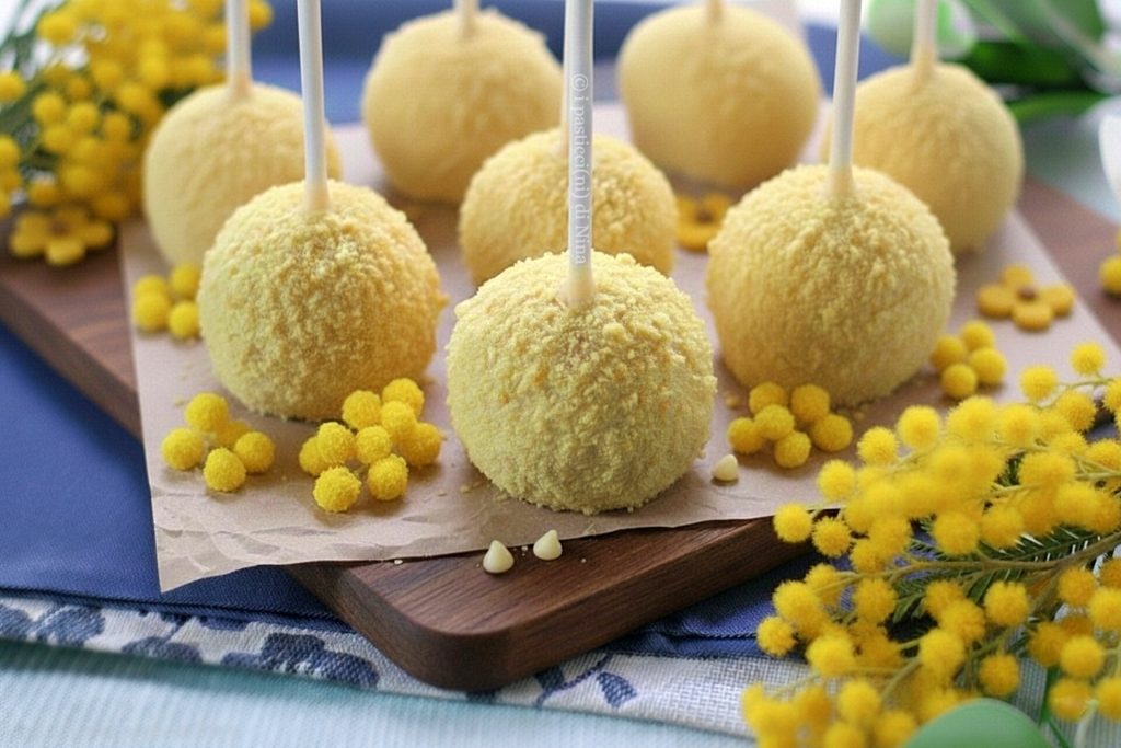 cake pops mimosa recette facile et rapide i pasticcini di Nina