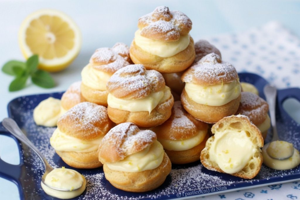 Choux à la crème au citron, moelleux et parfumés — recette facile Les petits gâteaux de Nina