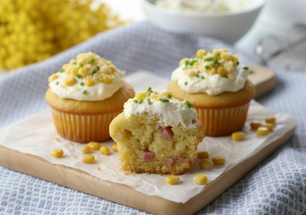 cupcakes mimosa salés recette pour la Journée de la Femme i pasticcini di Nina