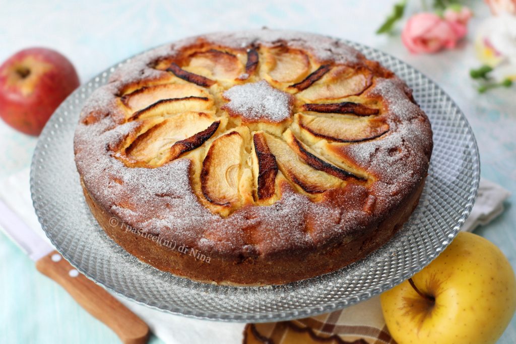 gâteau à la ricotta et aux pommes avec raisins secs doux très moelleux i pasticcini di Nina recettes bonnes