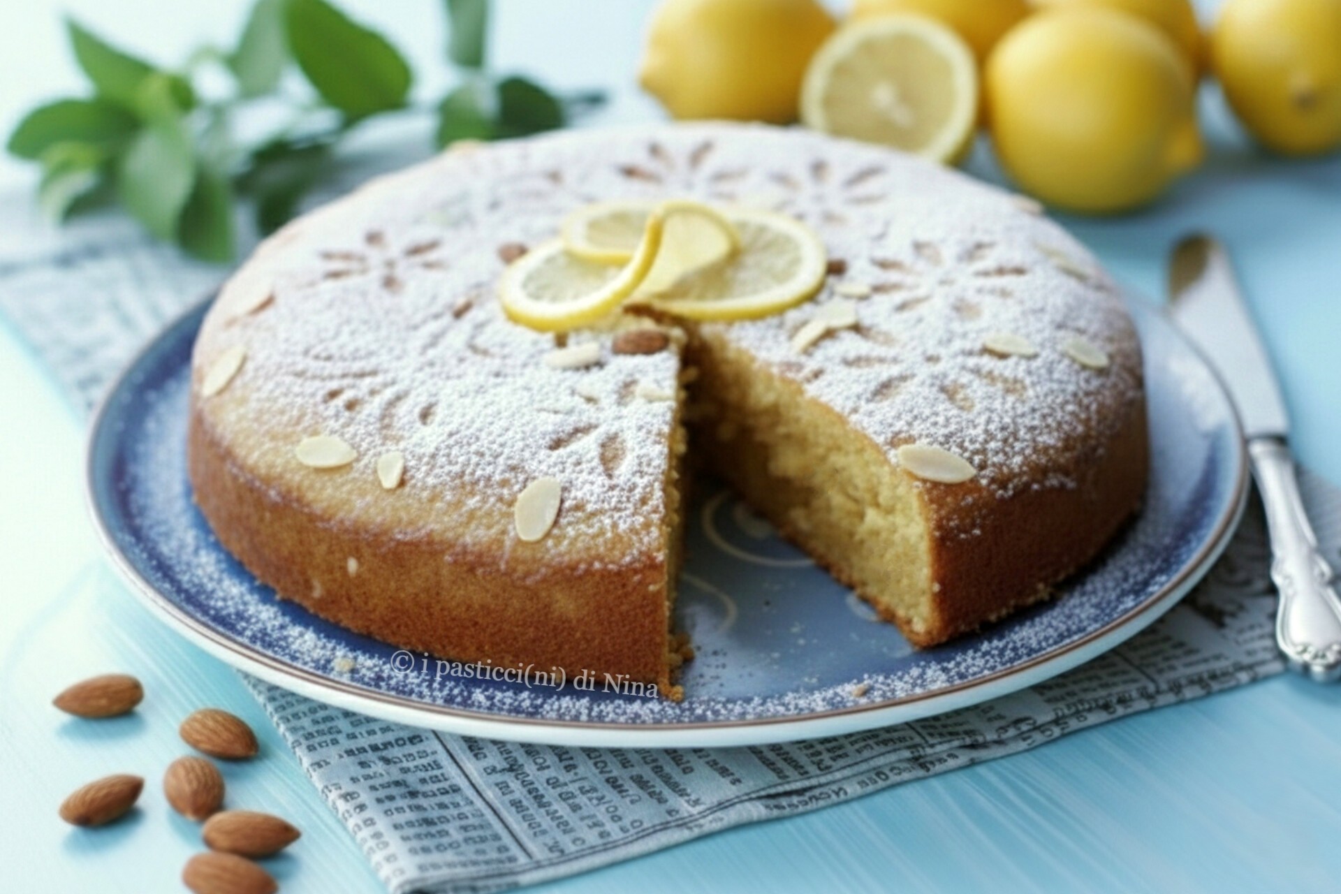 Gâteau caprese au citron
