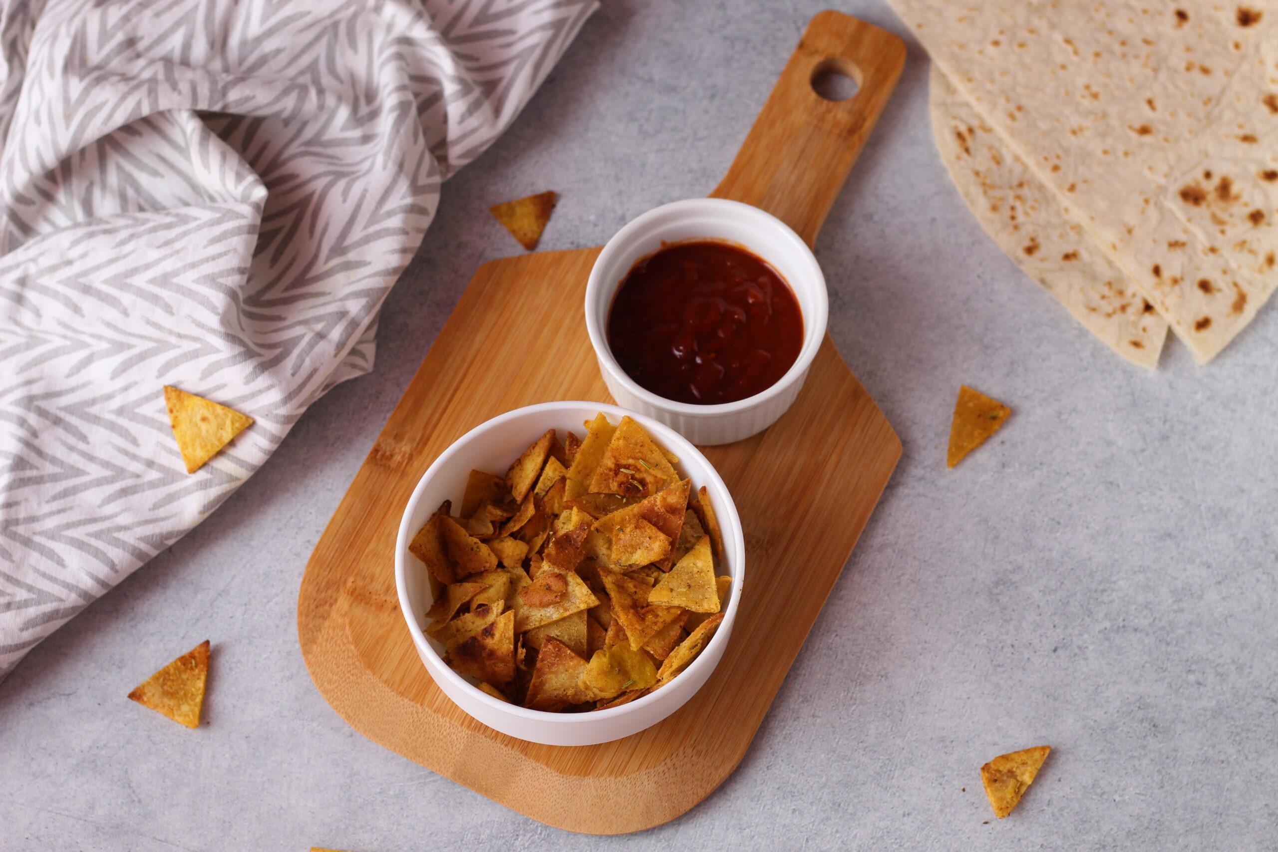 Chips de piadina à la friteuse à air