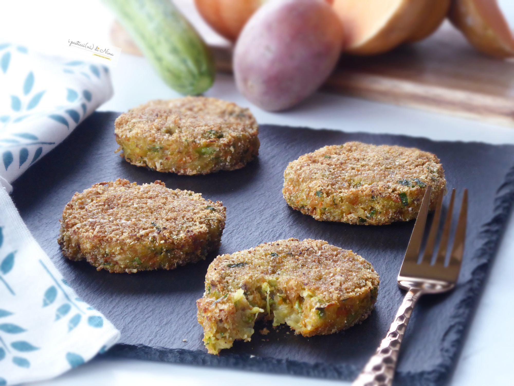 MÉDAILLONS DE COURGE ET DE COURGETTES SANS OEUFS