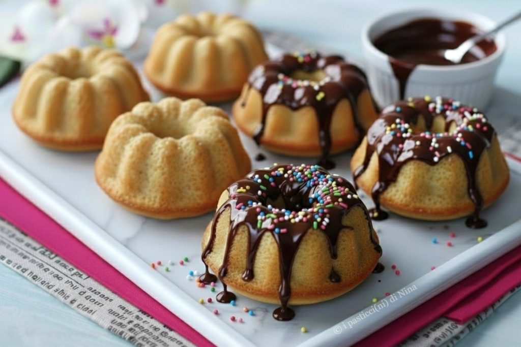 Mini bundt cake avec glaçage au chocolat i pasticcini di Nina