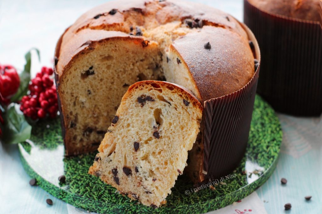 Panettone aux pépites de chocolat fait maison, recette simple - i pasticcini di Nina