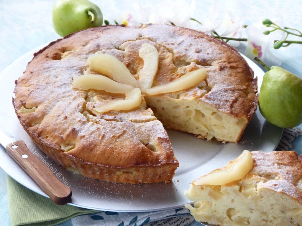 Gâteau aux poires et à la ricotta, moelleux, simple et sans beurre