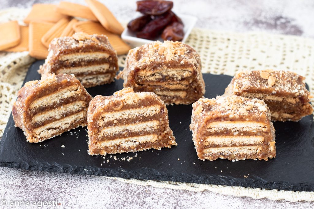 Torrone aux biscuits et dattes sans sucre