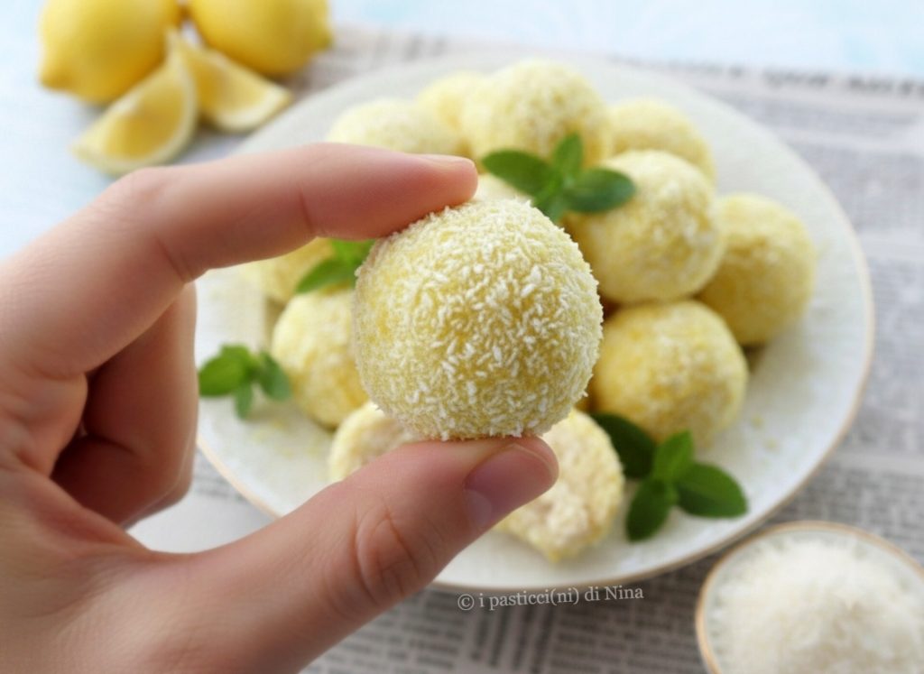 Truffes au citron et à la noix de coco sans cuisson les petits gâteaux de Nina