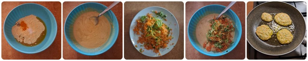 Frittelle di ceci e verdure