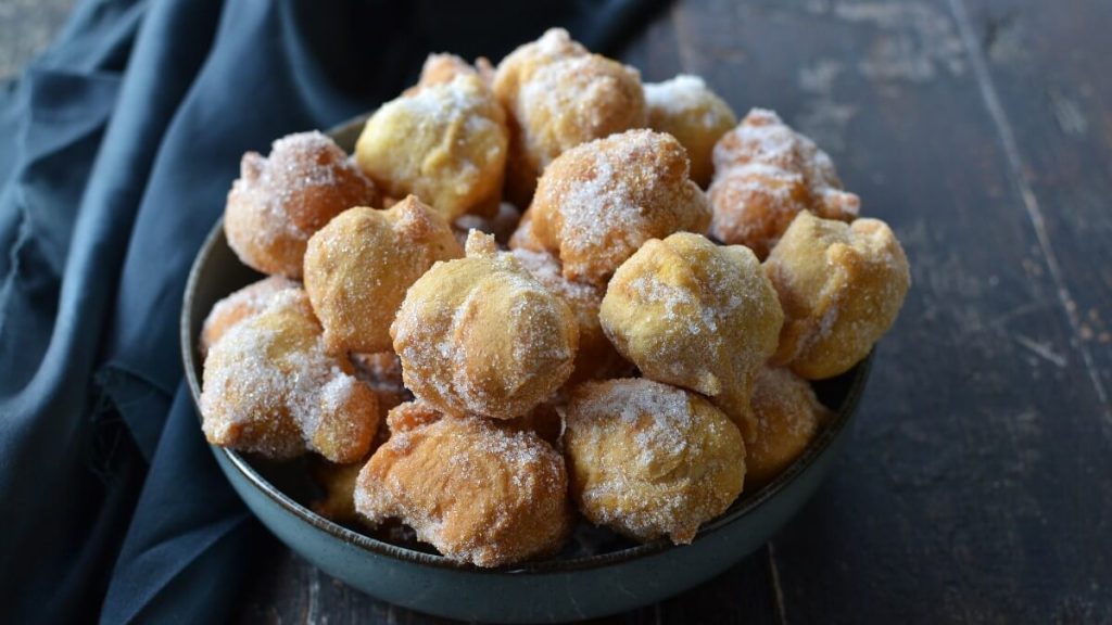 Castagnoles frites prêtes, recette keto