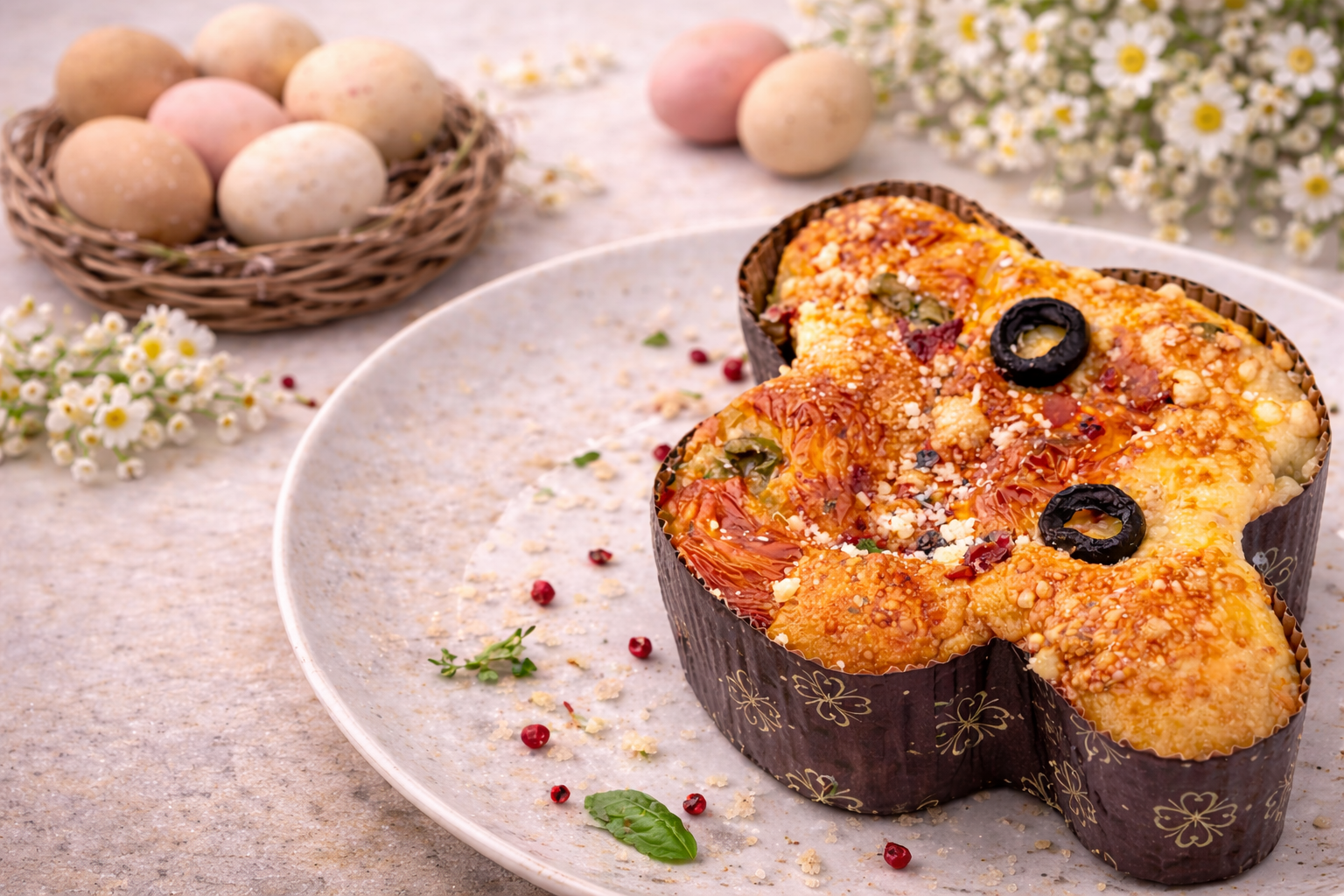 Colombines salées au speck et aux olives – Entrée facile pour Pâques