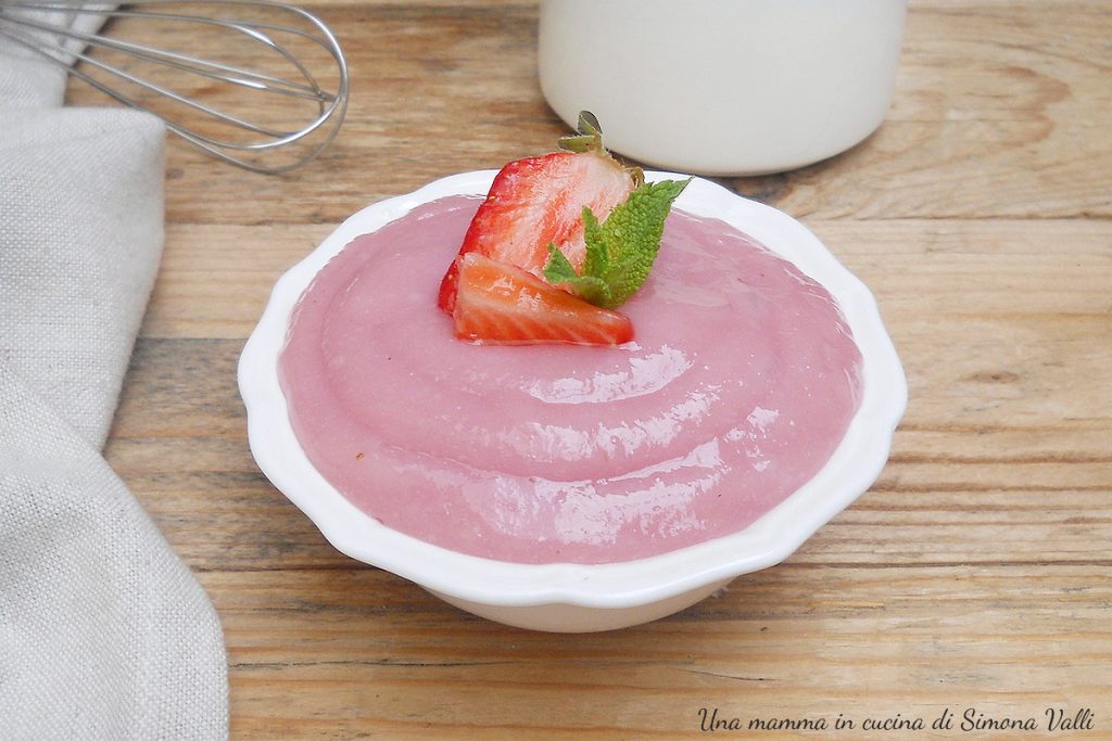 crème pâtissière aux fraises sans œufs