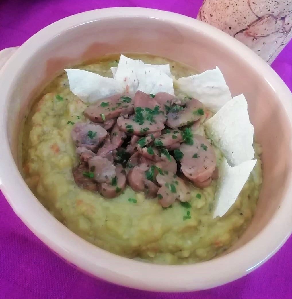 SOUPE DE FÈVES SÈCHES aux champignons