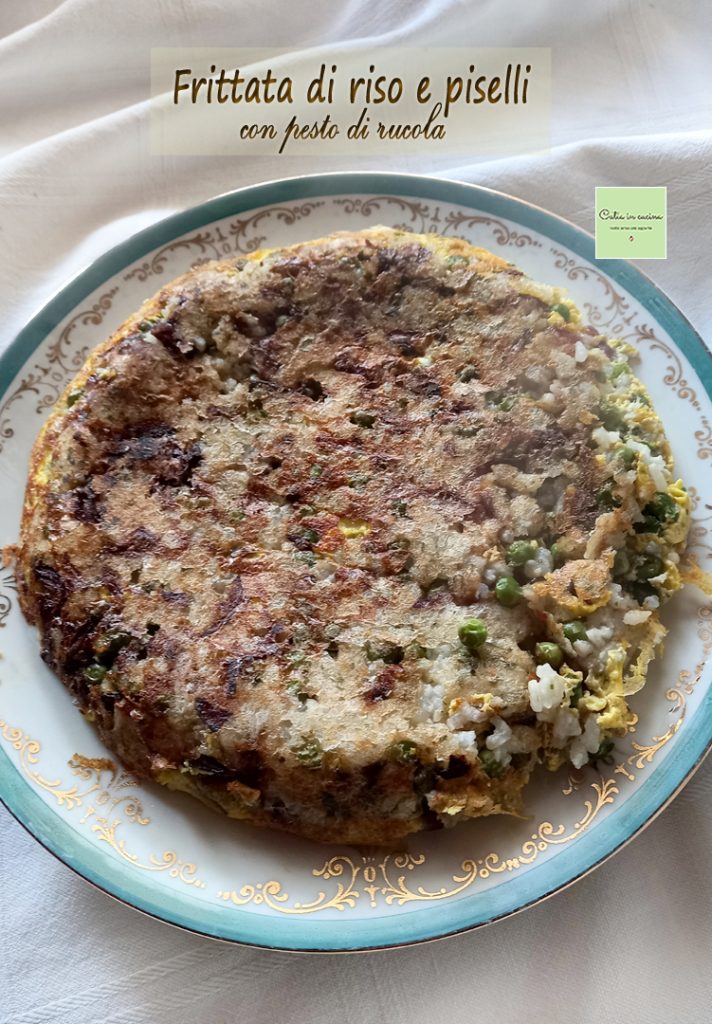 omelette de riz et petits pois