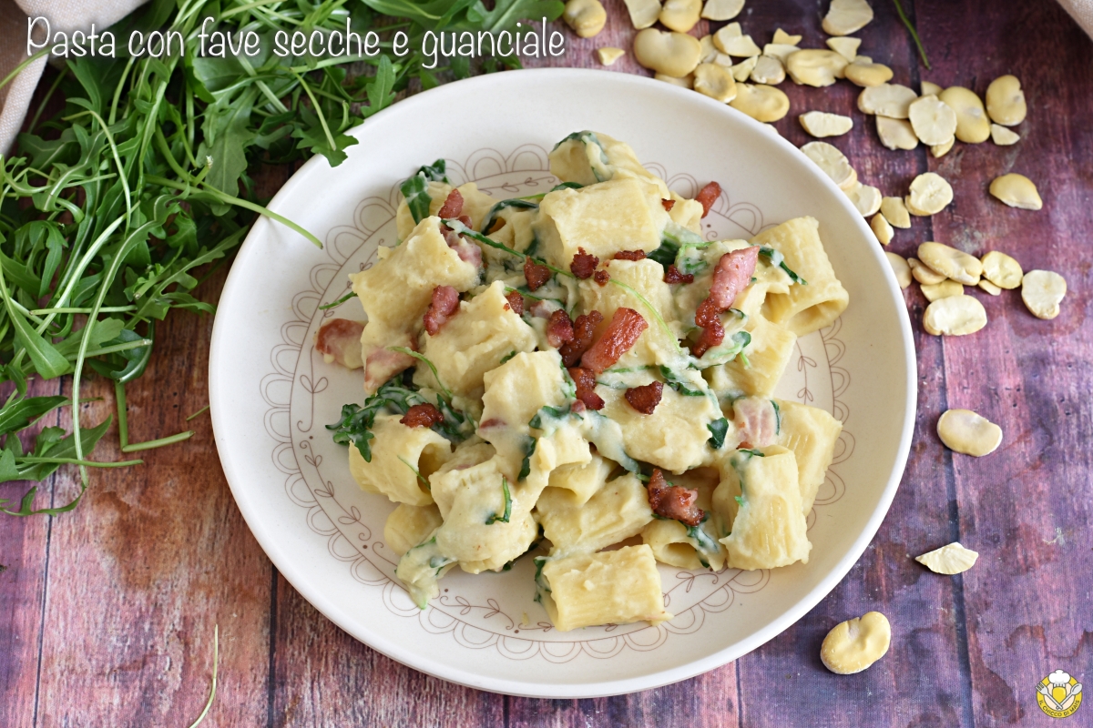 Pâtes aux fèves sèches et guanciale