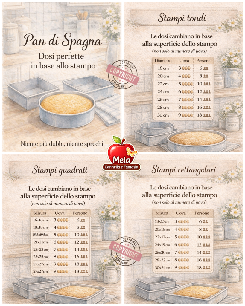 dosi pan di spagna teglie