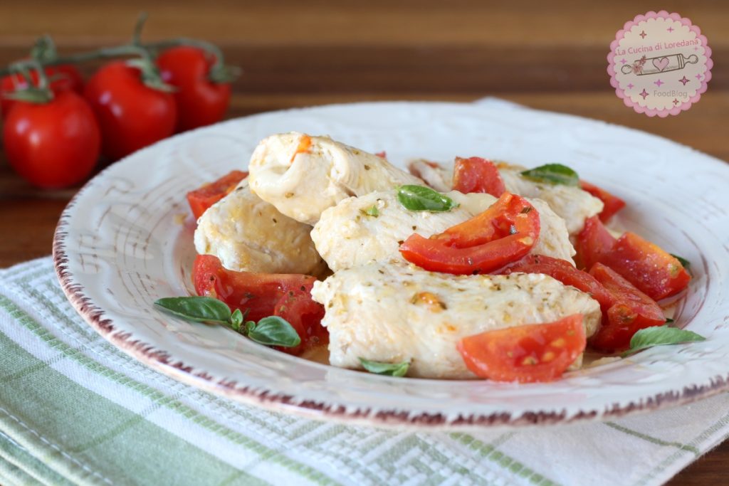 rouleaux de poulet aux tomates cerises