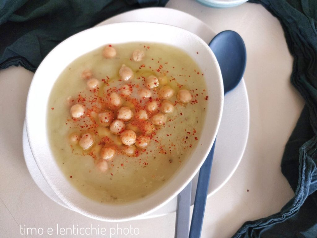 soupe poireaux pommes de terre et pois chiches