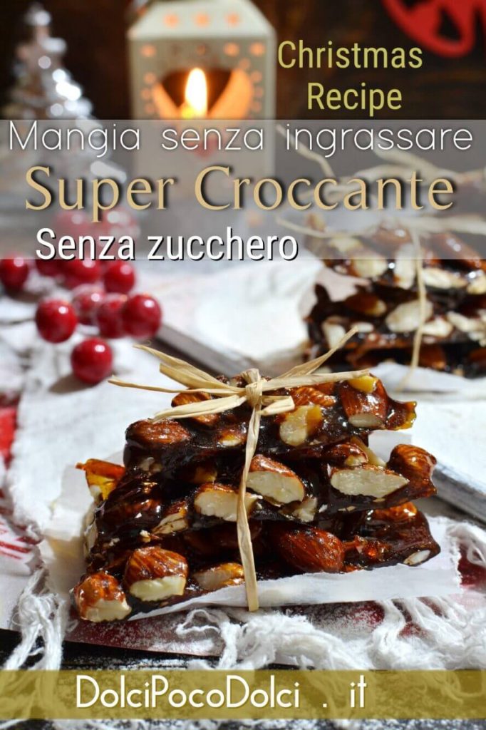 Super Croquant aux amandes sans sucre : trois morceaux liés avec une ficelle rustique, croquant maison, dessert léger sans sucres.