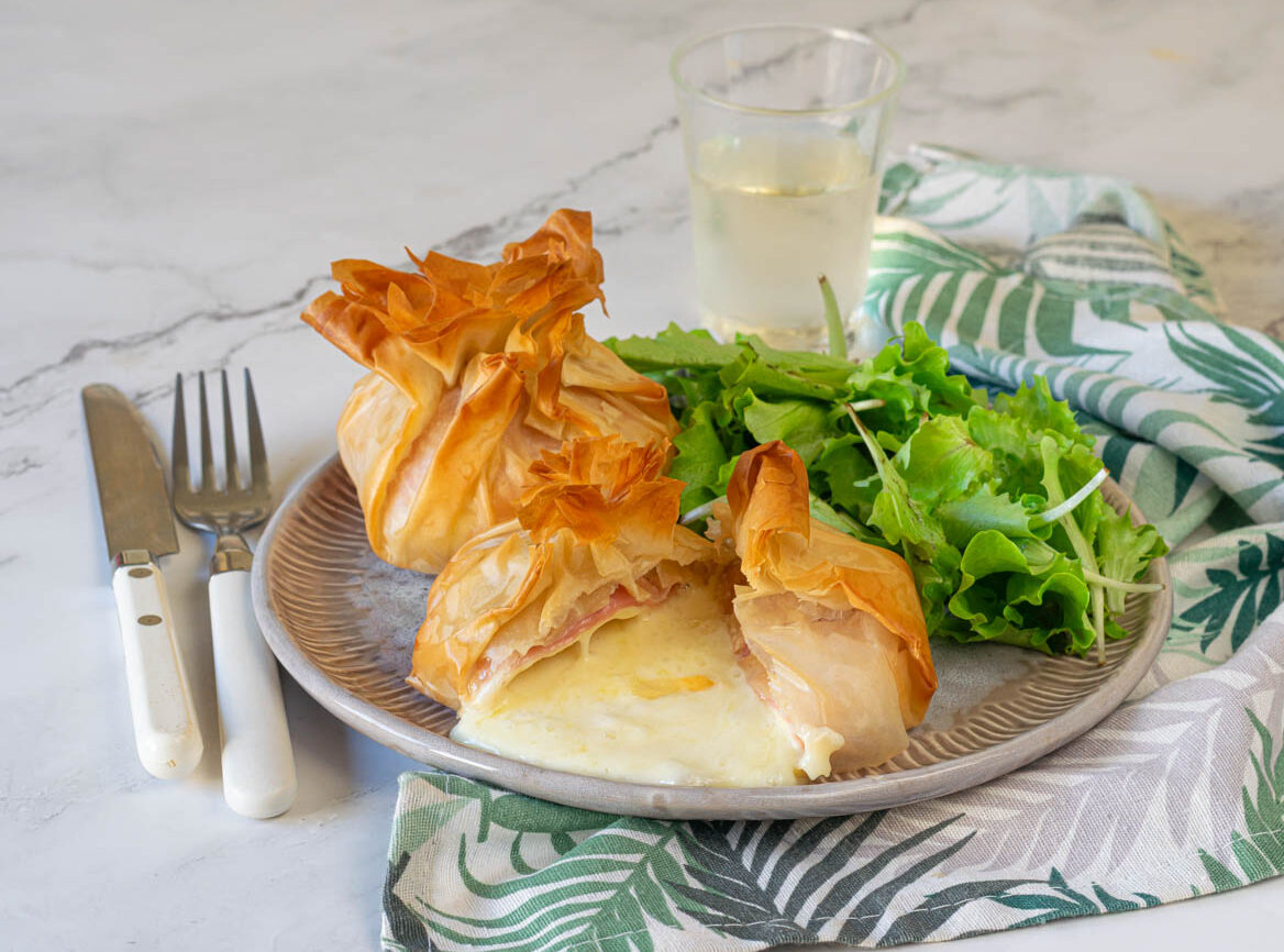 Tomini en croûte de speck et pâte filo