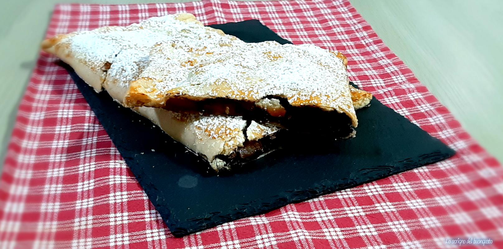 Strudel aux pommes et chocolat