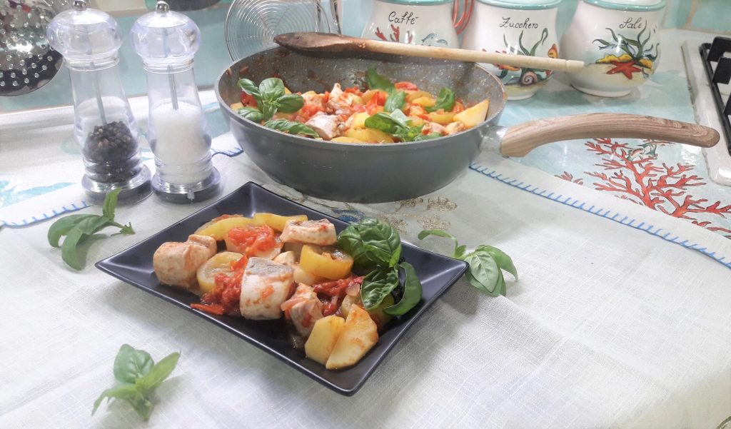 espadon à la courgette longue sicilienne