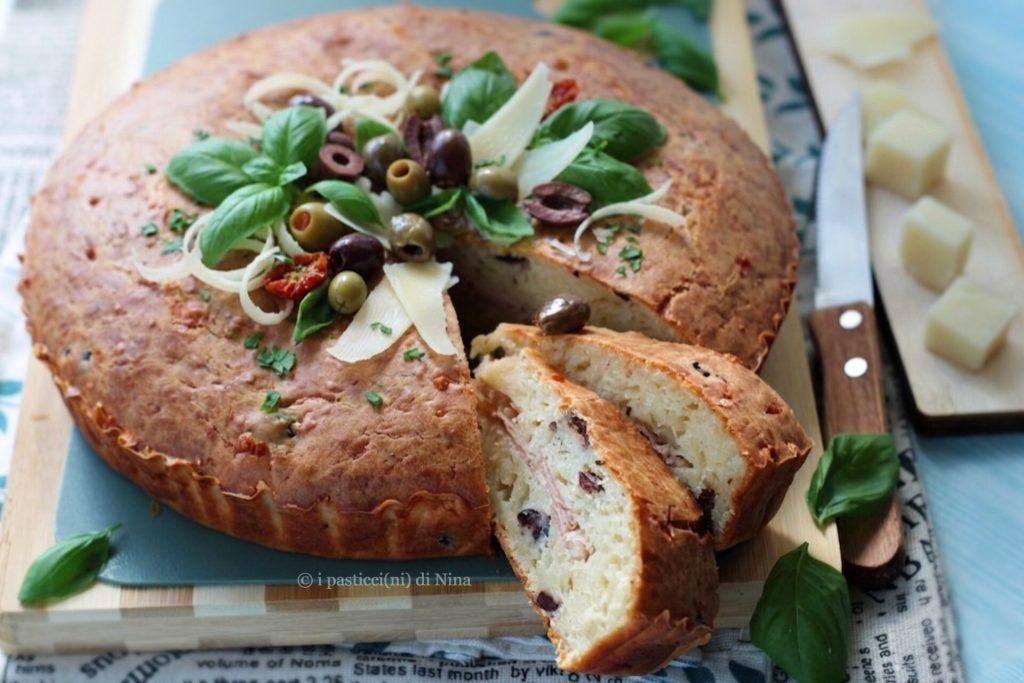 cake salé au fromage garni facile et rapide sans levée recette i pasticcini di Nina