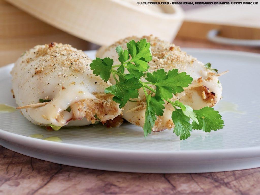 Calamars farcis au four légers