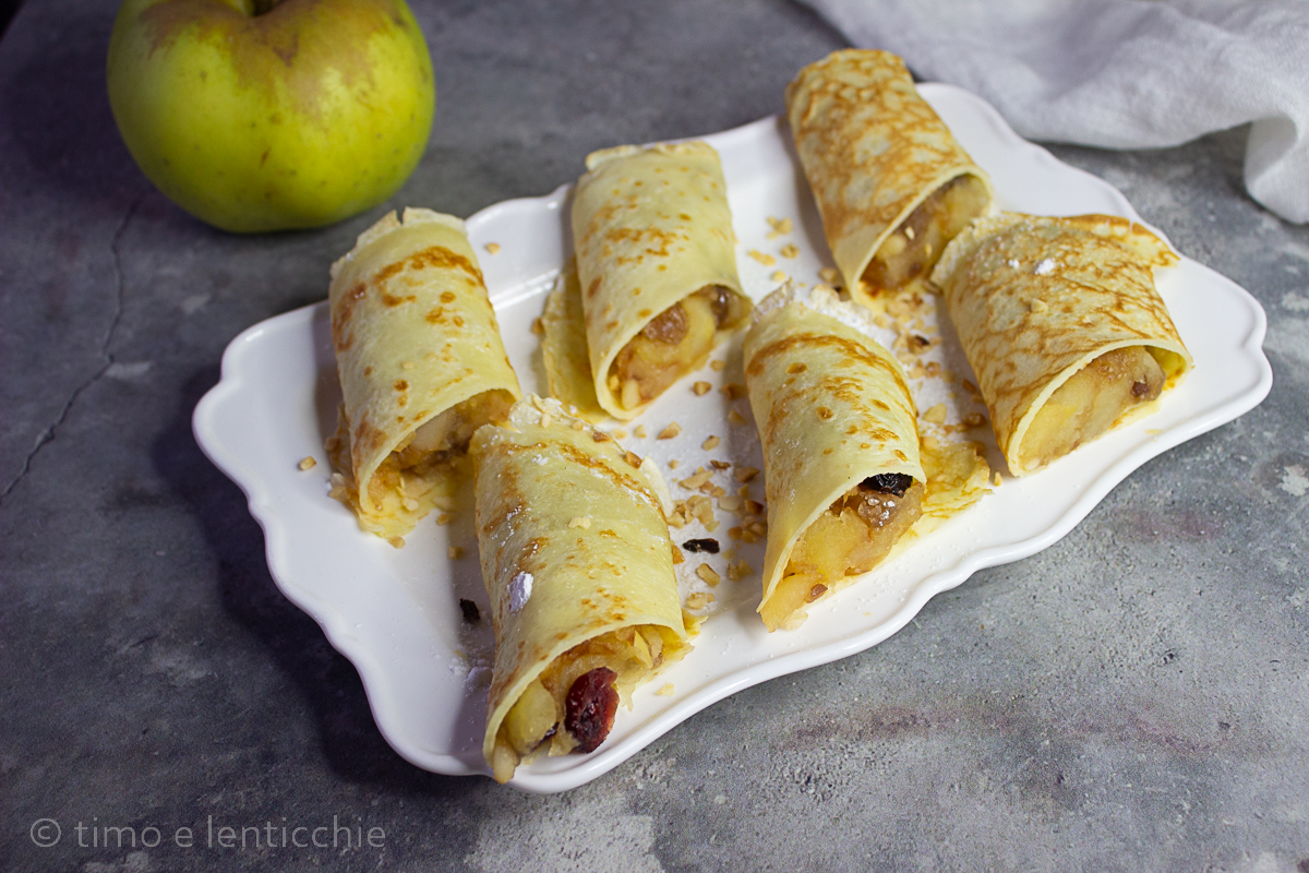 Crêpes fourrées façon strudel