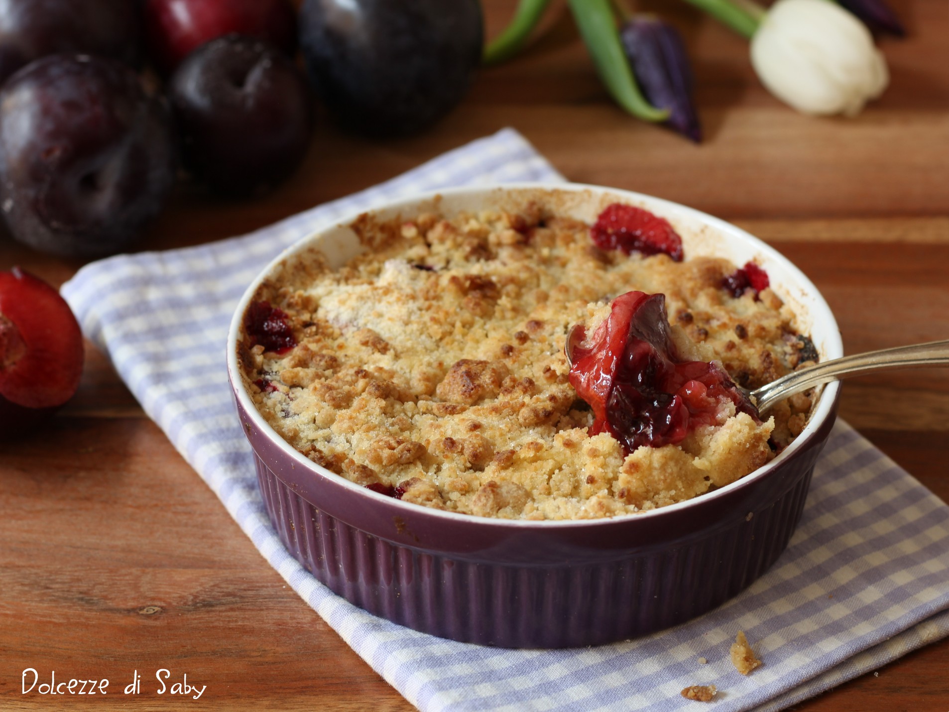 Crumble aux prunes
