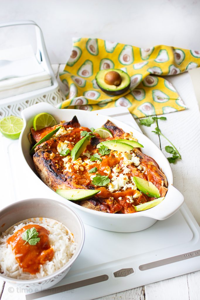 Enchiladas à la feta au four