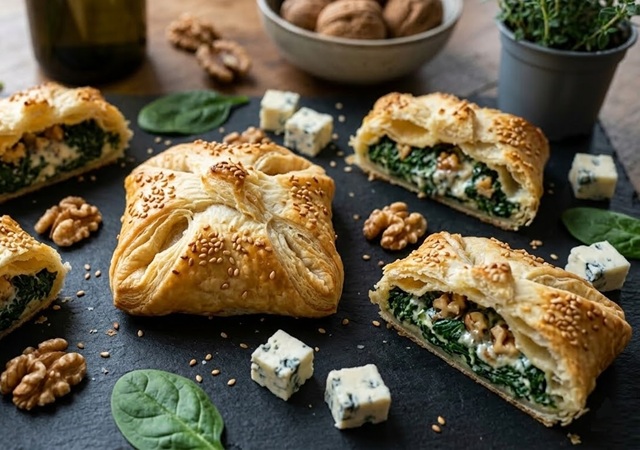 Feuilletés aux épinards