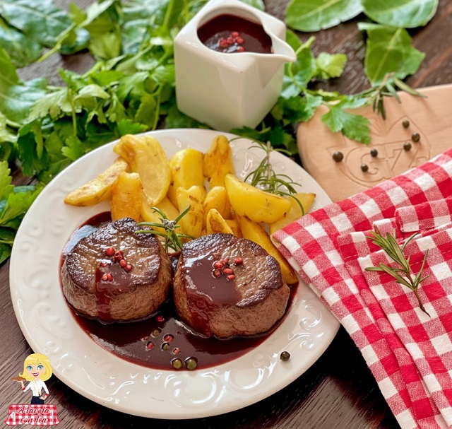 FILET DE BOEUF SAUCE AU VIN ROUGE