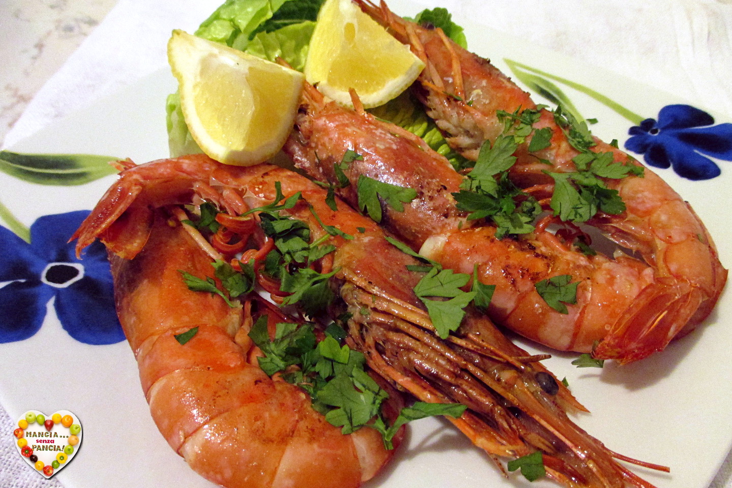 Gambas à la poêle au citron