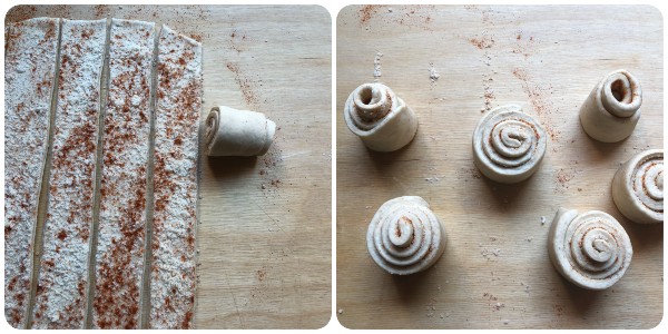 Gâteau de pain en spirales - coupe