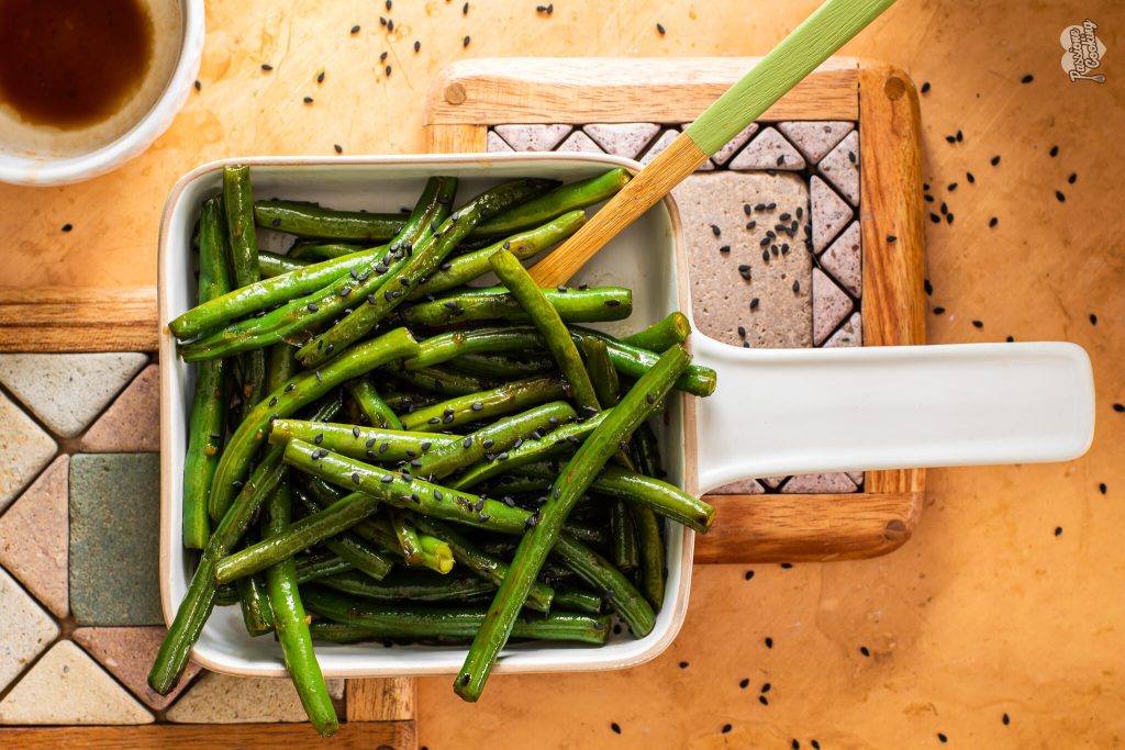 Haricots verts sautés au miso