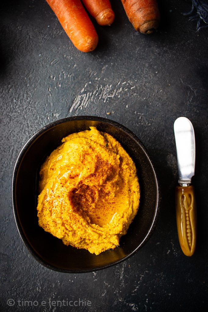 Houmous de carottes au curry