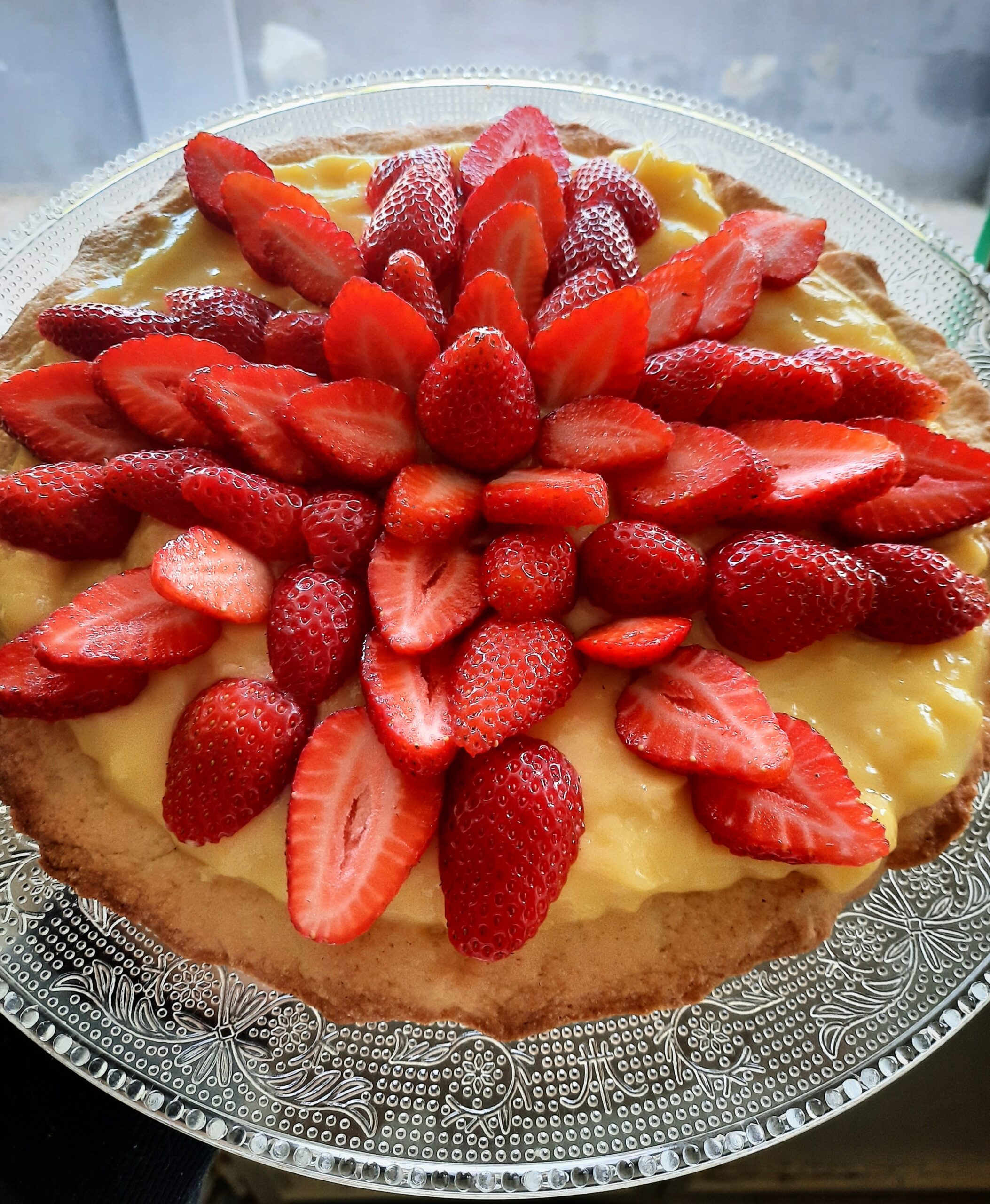 Tarte à la crème et aux fraises