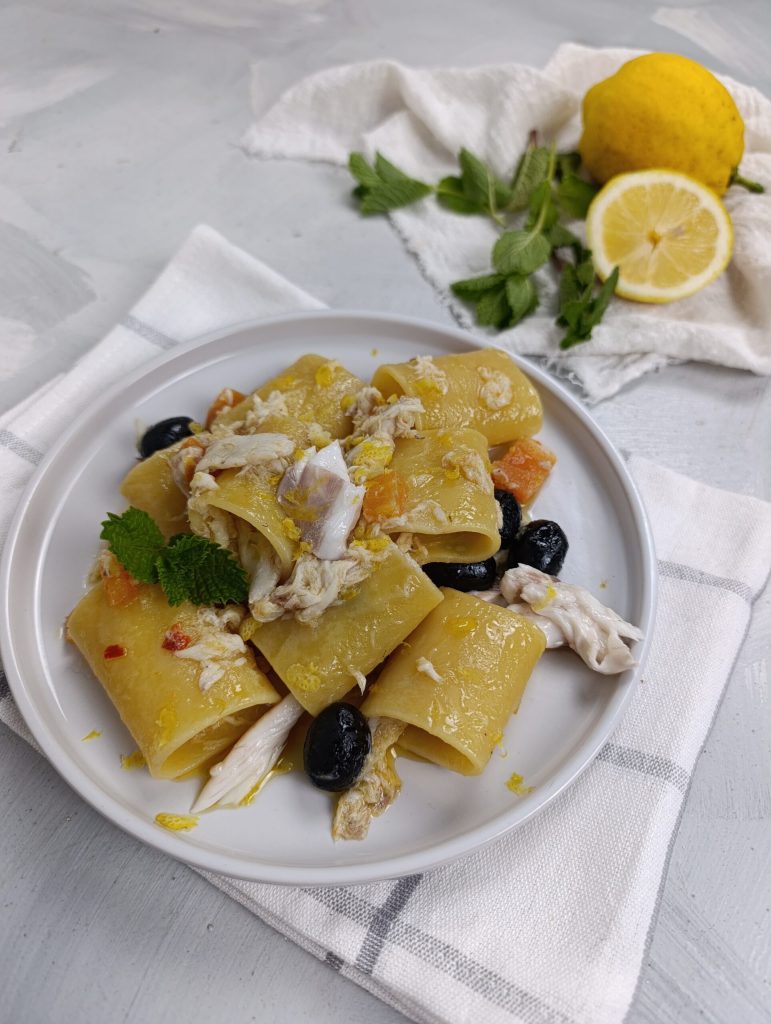 Paccheri truite citron et menthe