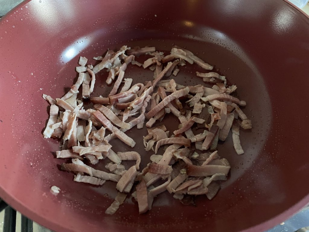 pâtes fraîches speck et courgettes 3