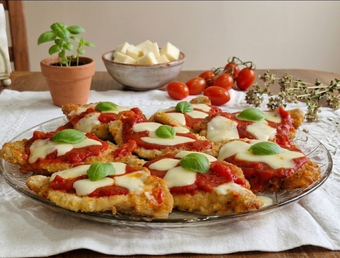 Côtelettes de longe de porc à la pizzaiola au four ou à la friteuse sans huile